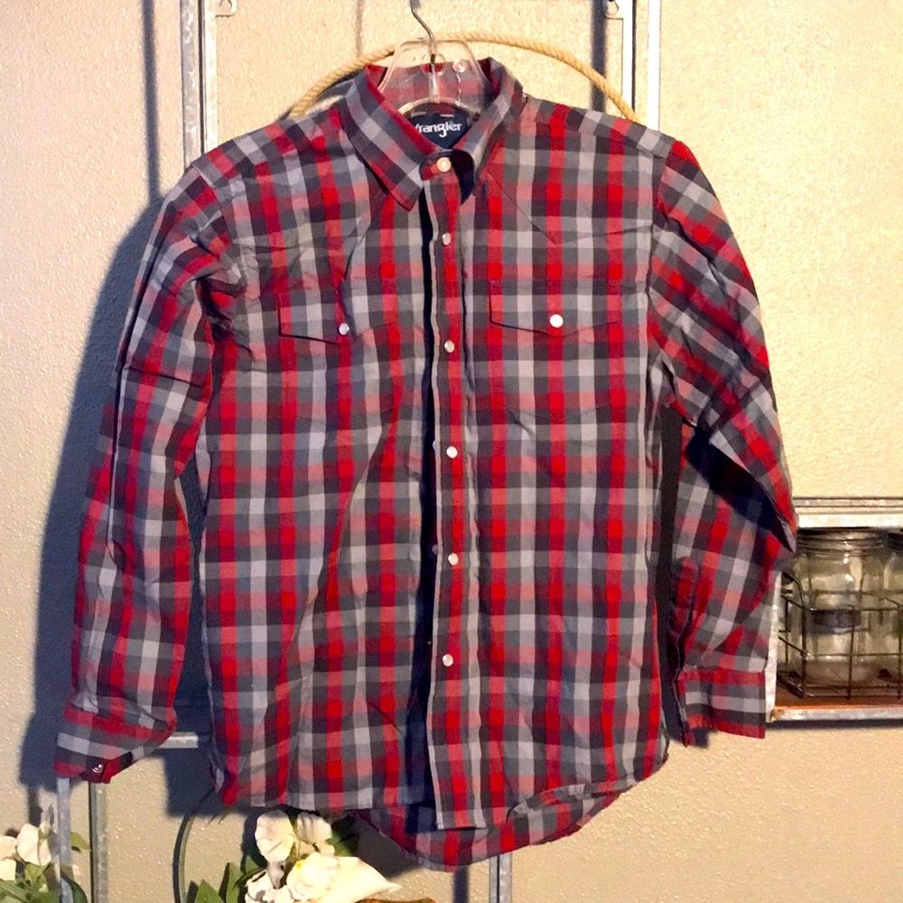 Wrangler boys pearl snap